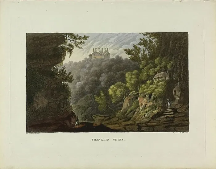 Framed Print : Shaklin Chine, c. 1794. Creator: Piercy Roberts Framed Print : Shaklin Chine, c. 1794. Creator: Piercy Roberts