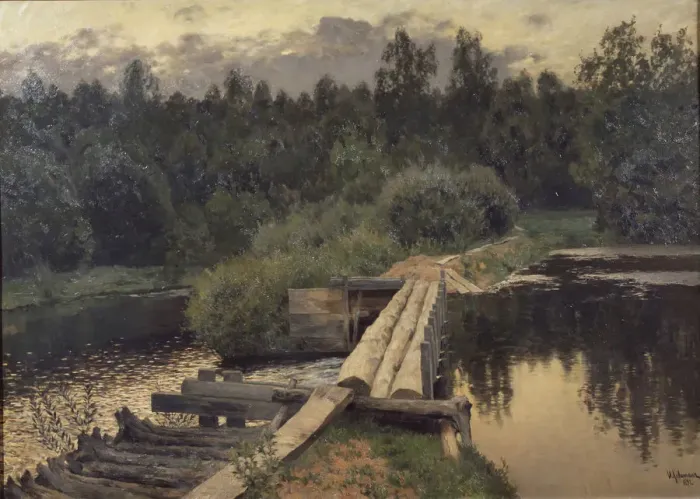 Framed Print : At the shallow, 1892. Artist: Levitan, Isaak Ilyich (1860-1900) Framed Print : At the shallow, 1892. Artist: Levitan, Isaak Ilyich (1860-1900)