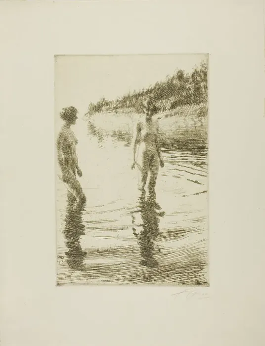 Framed Print : Shallow, 1913. Creator: Anders Leonard Zorn Framed Print : Shallow, 1913. Creator: Anders Leonard Zorn
