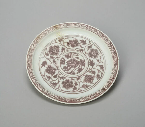 Shallow Dish with Peony Scrolls, Chrysanthemum... Ming dynasty)