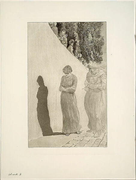 Shame, plate nine from A Love, 1887. Creator: Max Klinger
