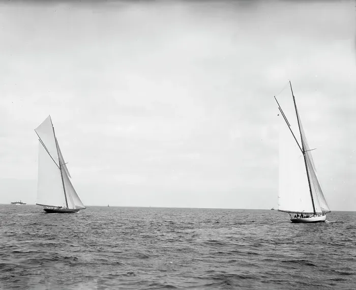 Framed Print : Shamrock II & Columbia just after start, Oct. 1, 1901, 1901 Oct 1. Creator: Unknown. Shamrock II & Columbia just after start, Oct. 1, 1901, 1901 Oct 1. Creator: Unknown Framed Print : Shamrock II & Columbia just after start, Oct. 1, 1901, 1901 Oct 1. Creator: Unknown. Shamrock II & Columbia just after start, Oct. 1, 1901, 1901 Oct 1. Creator: Unknown