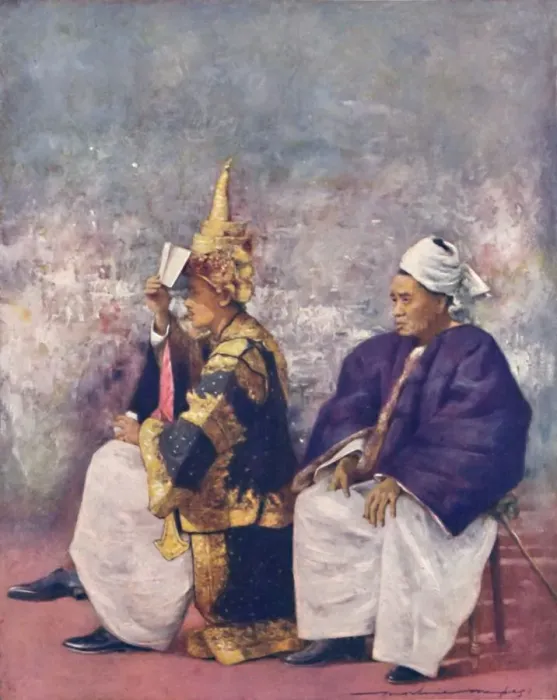 Framed Print : Shan Chiefs watching the Durbar, 1903. Artist: Mortimer L Menpes Framed Print : Shan Chiefs watching the Durbar, 1903. Artist: Mortimer L Menpes