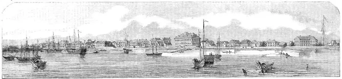 Framed Print : Shanghae, from an original sketch, 1854. Creator: Unknown Framed Print : Shanghae, from an original sketch, 1854. Creator: Unknown