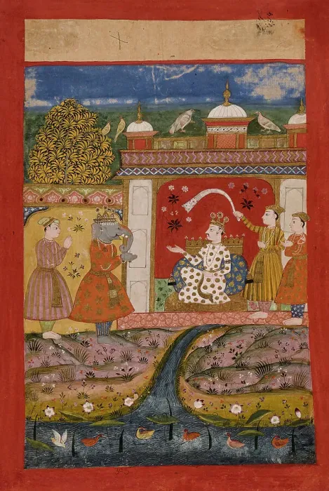 Framed Print : Shankarabharana Ragaputra, Folio from a Ragamala (Garland of Melodies), c1675. Creator: Unknown Framed Print : Shankarabharana Ragaputra, Folio from a Ragamala (Garland of Melodies), c1675. Creator: Unknown