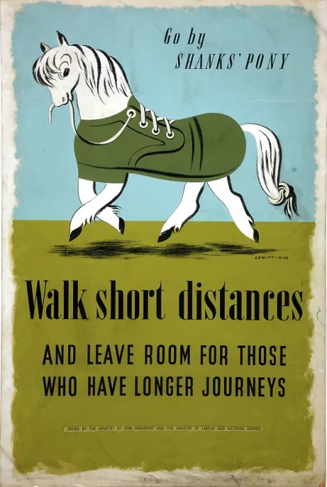 Framed Print : Go by Shanks Pony - Walk short distances... World War II poster, between 1939 and 1946 Framed Print : Go by Shanks Pony - Walk short distances... World War II poster, between 1939 and 1946