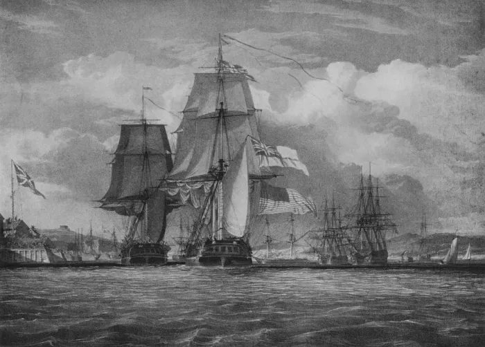 Framed Print : The Shannon and the Chesapeake, c1814. Artist: John Christian Schetky Framed Print : The Shannon and the Chesapeake, c1814. Artist: John Christian Schetky