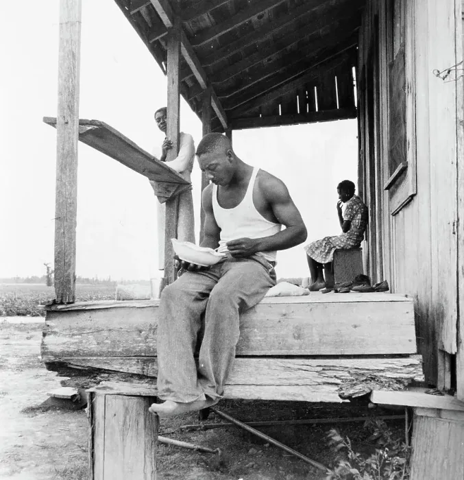 Framed Print : Sharecropper eating near Clarksdale, Mississippi, 1937. Creator: Dorothea Lange Framed Print : Sharecropper eating near Clarksdale, Mississippi, 1937. Creator: Dorothea Lange