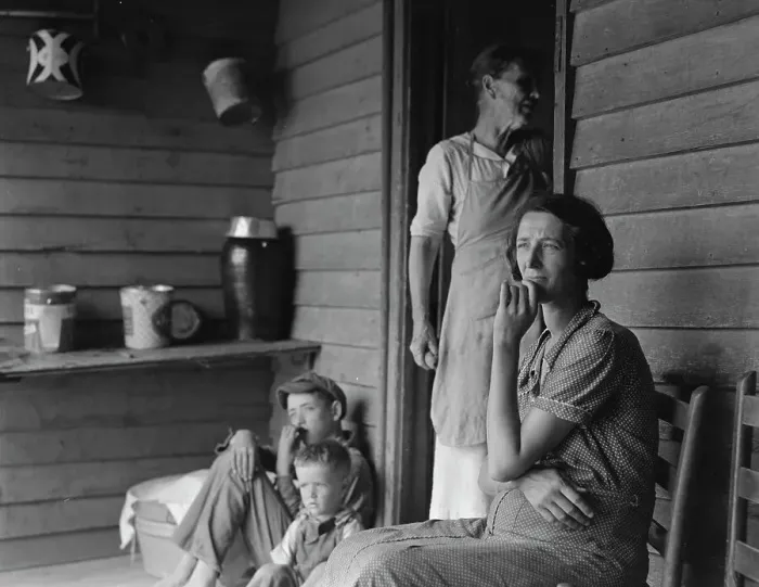 Framed Print : Sharecropper wife and mother of seven children, Near Chesnee, South Carolina, 1937. Creator: Dorothea Lange Framed Print : Sharecropper wife and mother of seven children, Near Chesnee, South Carolina, 1937. Creator: Dorothea Lange