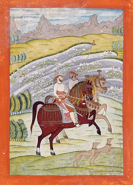Shatrujit Singh of Datia (Reigned 1762-1801) on Horseback, c1780. Creator: Unknown