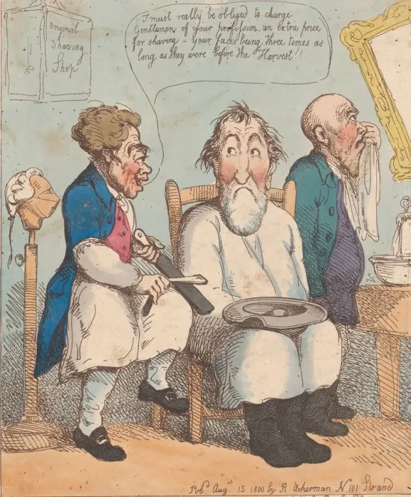 Framed Print : Shaving a Forestaller, August 15, 1800. August 15, 1800. Creator: Thomas Rowlandson Framed Print : Shaving a Forestaller, August 15, 1800. August 15, 1800. Creator: Thomas Rowlandson