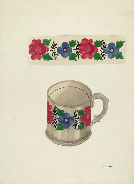 Framed Print : Shaving Mug, 1936. Creator: Irene M. Burge Framed Print : Shaving Mug, 1936. Creator: Irene M. Burge
