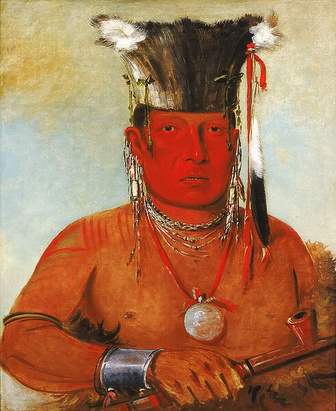 Shaw-da-mon-nee, There He Goes, a Brave, 1832. Creator: George Catlin
