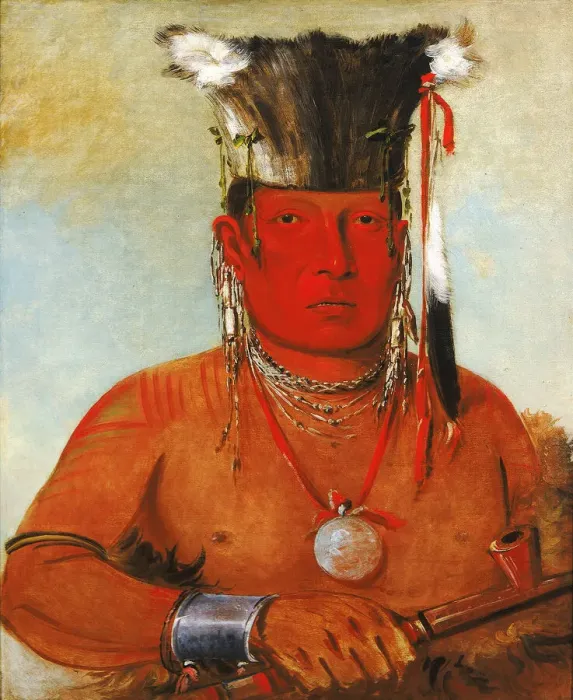 Framed Print : Shaw-da-mon-nee, There He Goes, a Brave, 1832. Creator: George Catlin Framed Print : Shaw-da-mon-nee, There He Goes, a Brave, 1832. Creator: George Catlin