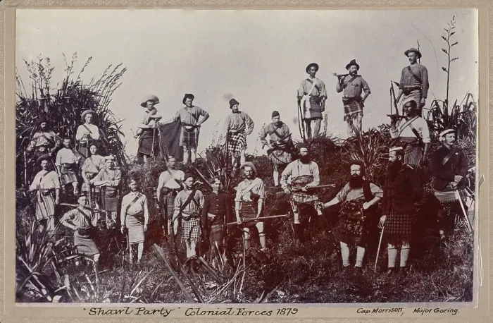 Framed Print : Shawl Party, Colonial Forces 1879, 1879. Creator: William Francis Gordon