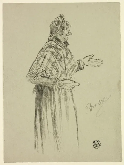 Framed Print : Shawled London Character, n. d. Creator: Philip William May Framed Print : Shawled London Character, n. d. Creator: Philip William May