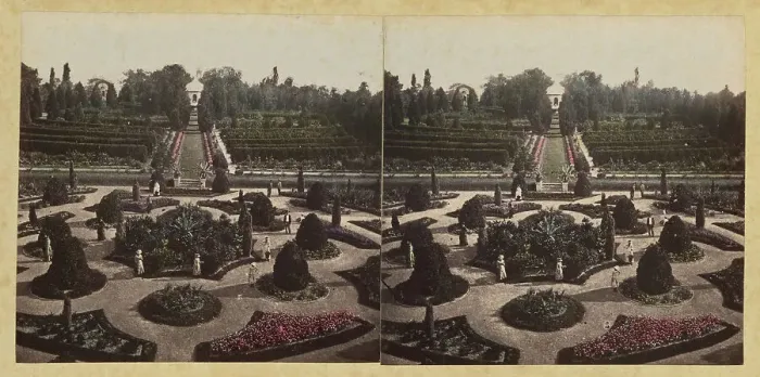 Framed Print : Shaw's Garden. Central view from Palm-House. St. Louis, Missouri, about 1872-1874. Creator: Boehl & Koenig Framed Print : Shaw's Garden. Central view from Palm-House. St. Louis, Missouri, about 1872-1874. Creator: Boehl & Koenig
