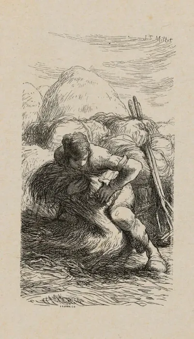 Framed Print : Sheaf-Binder, 1853, after drawing made in 1852. Creator: Jacques-Adrien Lavieille Framed Print : Sheaf-Binder, 1853, after drawing made in 1852. Creator: Jacques-Adrien Lavieille
