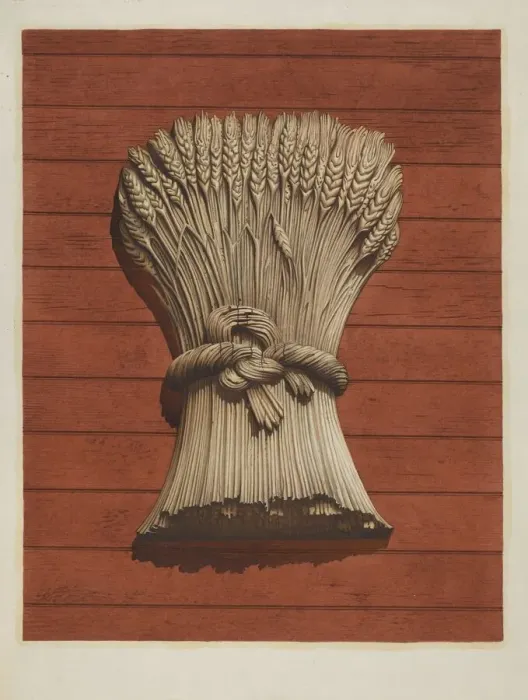 Framed Print : Sheaf of Wheat Shop Sign, 1935 / 1942. Creator: Robert Pohle Framed Print : Sheaf of Wheat Shop Sign, 1935 / 1942. Creator: Robert Pohle