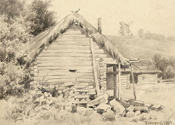 Shed in a Village near the Ural Mountains, 1904. Creator: Boris Vasilievich Smirnov