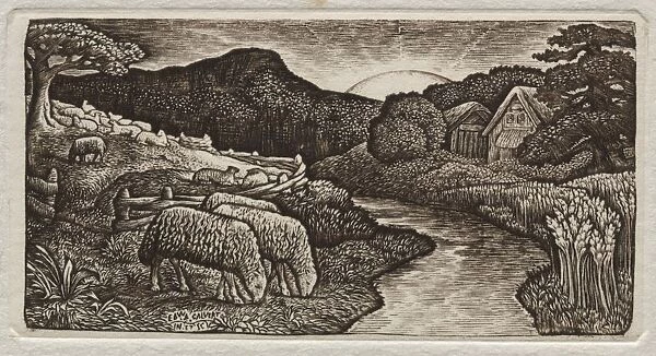 The Sheep of His Pasture, 1828. Creator: Edward Calvert (British, 1799-1883)