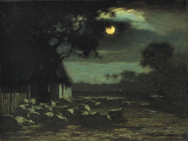 Sheepyard, Moonlight, 1906. Creator: Horatio Walker