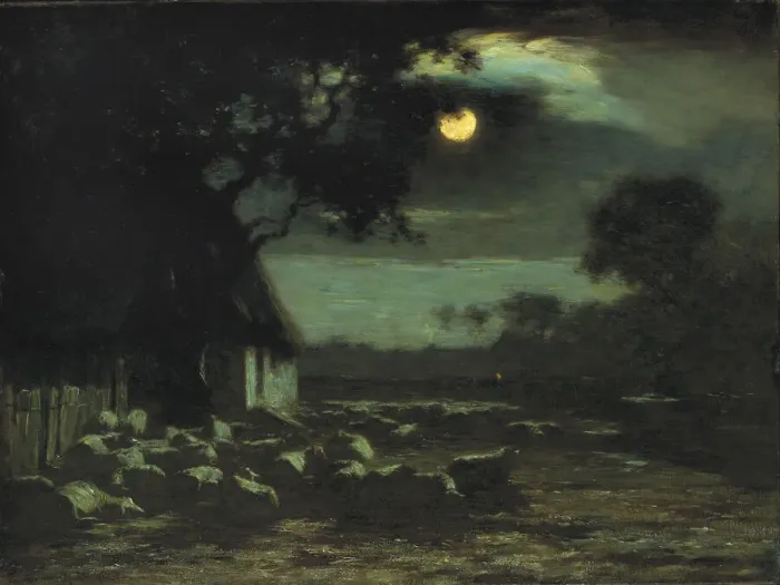 Framed Print : Sheepyard, Moonlight, 1906. Creator: Horatio Walker Framed Print : Sheepyard, Moonlight, 1906. Creator: Horatio Walker
