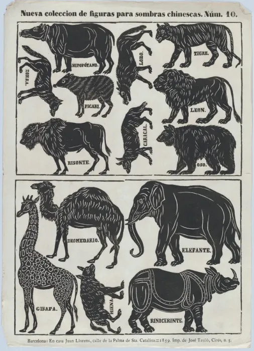 Framed Print : Sheet 10 of figures for Chinese shadow puppets, 1859. Creator: Juan Llorens Framed Print : Sheet 10 of figures for Chinese shadow puppets, 1859. Creator: Juan Llorens