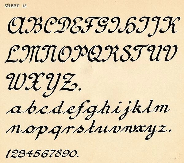 Sheet 12, from a portfolio of alphabets, 1929