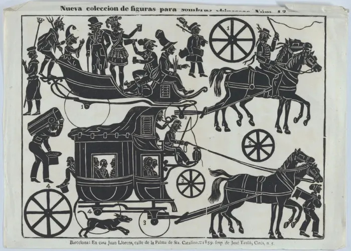 Framed Print : Sheet 13 of figures for Chinese shadow puppets, 1859. Creator: Juan Llorens Framed Print : Sheet 13 of figures for Chinese shadow puppets, 1859. Creator: Juan Llorens