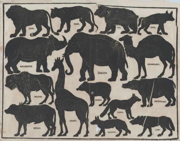 Framed Print : Sheet 5 of figures for Chinese shadow puppets, ca. 1850-70. Creator: Juan Llorens Framed Print : Sheet 5 of figures for Chinese shadow puppets, ca. 1850-70. Creator: Juan Llorens