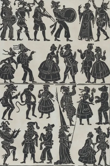 Framed Print : Sheet 7 of figures for Chinese shadow puppets, 1859. Creator: Juan Llorens Framed Print : Sheet 7 of figures for Chinese shadow puppets, 1859. Creator: Juan Llorens