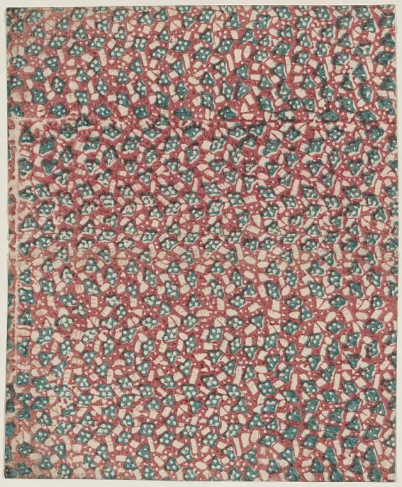 Framed Print : Sheet with overall abstract pattern, 19th century. Creator: Anon Framed Print : Sheet with overall abstract pattern, 19th century. Creator: Anon