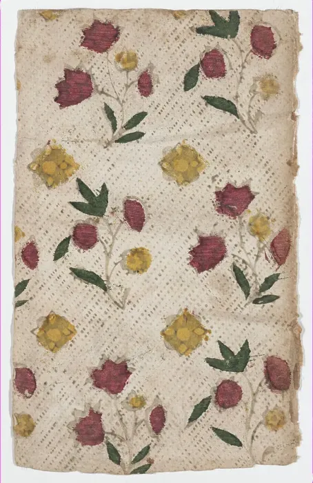 Framed Print : Sheet with overall floral pattern, 19th century. Creator: Anon Framed Print : Sheet with overall floral pattern, 19th century. Creator: Anon