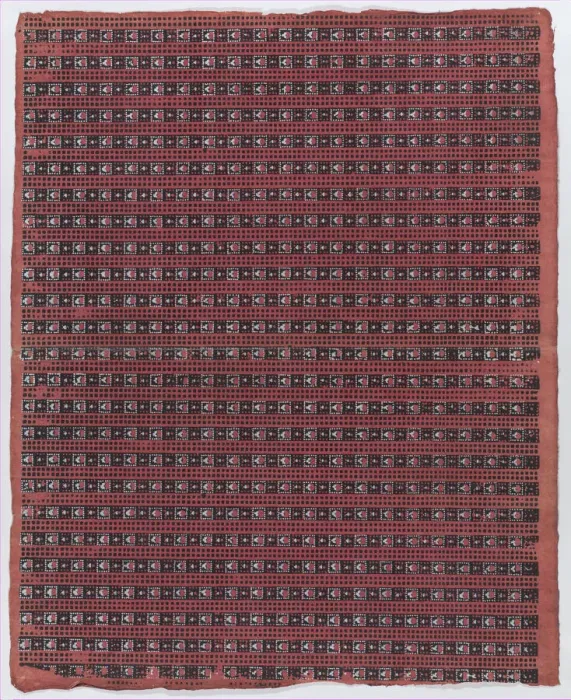 Framed Print : Sheet with overall geometric pattern, late 18th-mid-19th century. late 18th-mid-19th century. Creator: Anon Framed Print : Sheet with overall geometric pattern, late 18th-mid-19th century. late 18th-mid-19th century. Creator: Anon