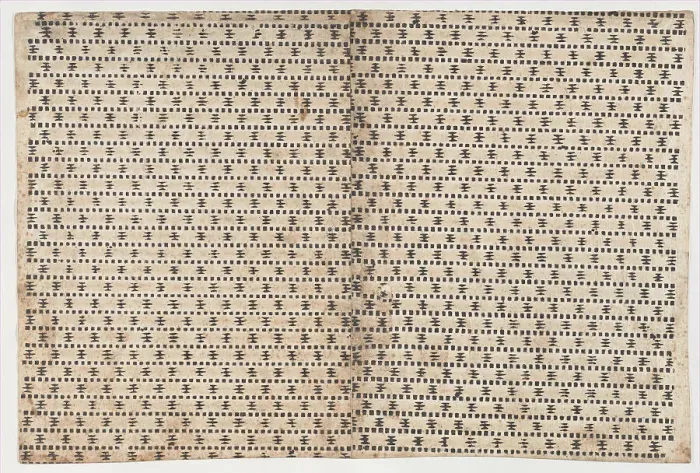 Framed Print : Sheet with overall geometric pattern, 19th century. Creator: Anon Framed Print : Sheet with overall geometric pattern, 19th century. Creator: Anon