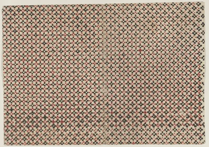 Framed Print : Sheet with overall geometric pattern, 19th century. Creator: Anon Framed Print : Sheet with overall geometric pattern, 19th century. Creator: Anon