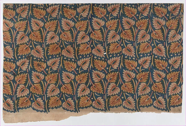 Sheet with overall leaf pattern, late 18th-mid-19th century. late 18th-mid-19th century. Creator: Anon
