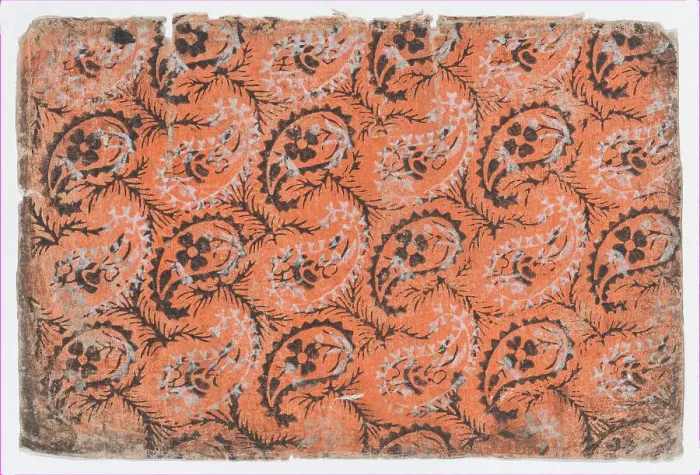 Framed Print : Sheet with overall paisley pattern, 19th century. Creator: Anon Framed Print : Sheet with overall paisley pattern, 19th century. Creator: Anon