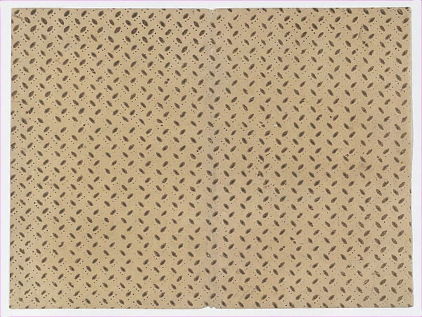 Sheet with overall pattern of dots and dashes, 19th century. Creator: Anon