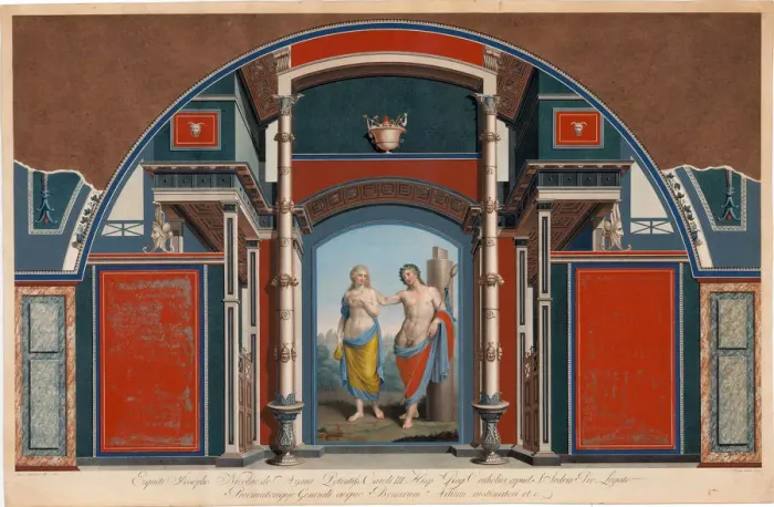 Framed Print : Sheet from a series on the wall decorations of the Villa Negroni in Rome. Plate VII Framed Print : Sheet from a series on the wall decorations of the Villa Negroni in Rome. Plate VII