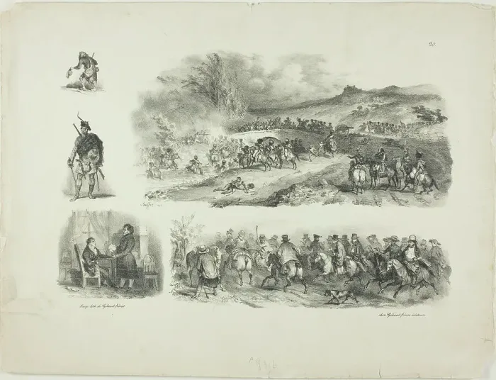 Framed Print : Sheet of Sketches, 1829. Creator: Auguste Raffet Framed Print : Sheet of Sketches, 1829. Creator: Auguste Raffet