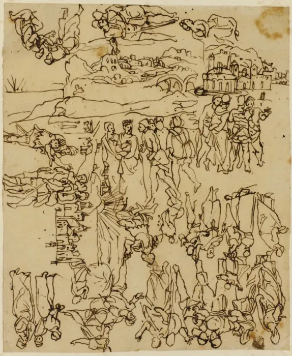 Framed Print : Sheet of Sketches: The Life of Christ, n. d. Creator: Rodolphe Bresdin Framed Print : Sheet of Sketches: The Life of Christ, n. d. Creator: Rodolphe Bresdin