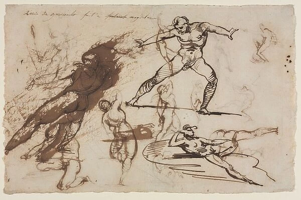 Sheet of Sketches (recto), 1819. Creator: Theodore Gericault (French, 1791-1824)