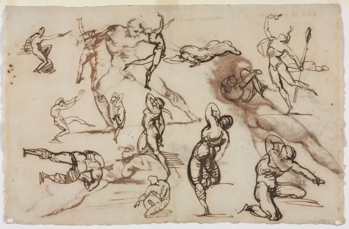 Framed Print : Sheet of Sketches (verso), 1819. Creator: Theodore Gericault (French, 1791-1824) Framed Print : Sheet of Sketches (verso), 1819. Creator: Theodore Gericault (French, 1791-1824)