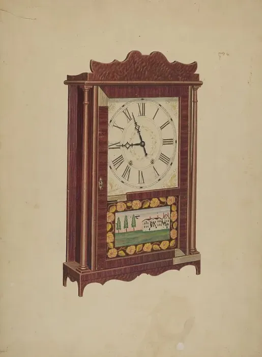 Framed Print : Shelf Clock, c. 1939. Creator: Edward Bashaw
