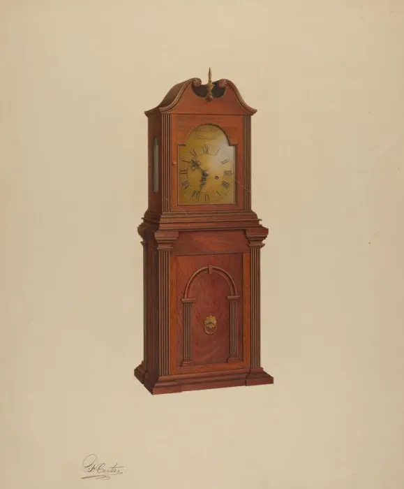 Framed Print : Shelf Clock, c. 1940. Creator: Ferdinand Cartier Framed Print : Shelf Clock, c. 1940. Creator: Ferdinand Cartier