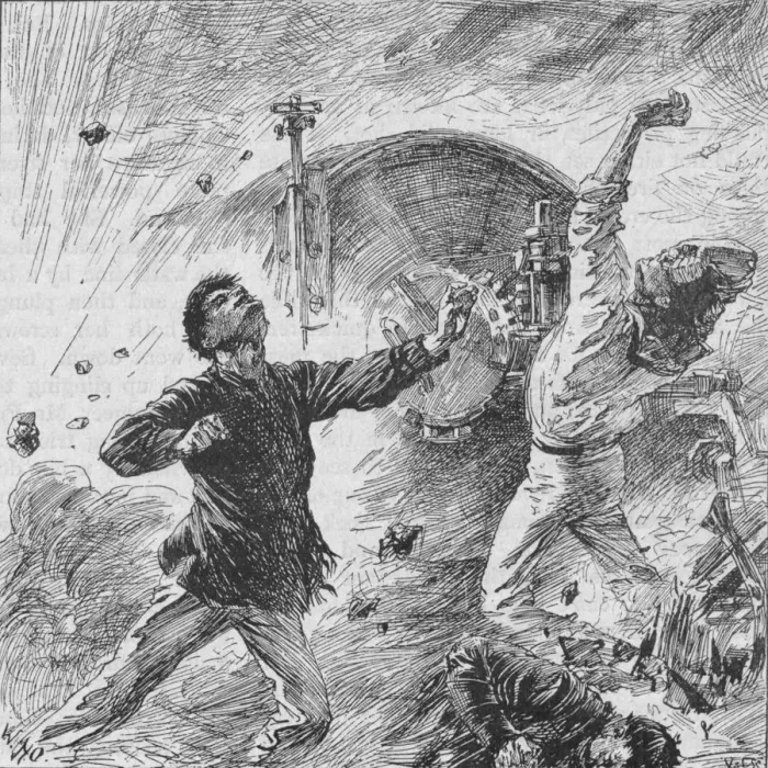 Framed Print : The Shell Burst Among Her Bow Guns, 1902. Artist: William Heysham Overend Framed Print : The Shell Burst Among Her Bow Guns, 1902. Artist: William Heysham Overend