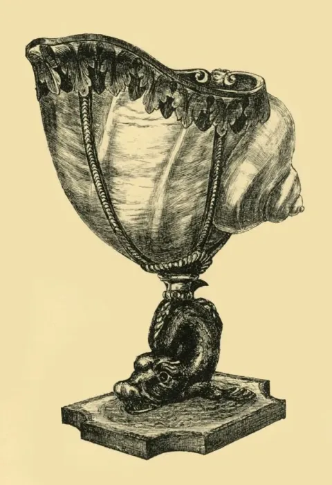 Framed Print : Shell cup, late 17th century?, (1881). Creator: T Charbonnier Framed Print : Shell cup, late 17th century?, (1881). Creator: T Charbonnier