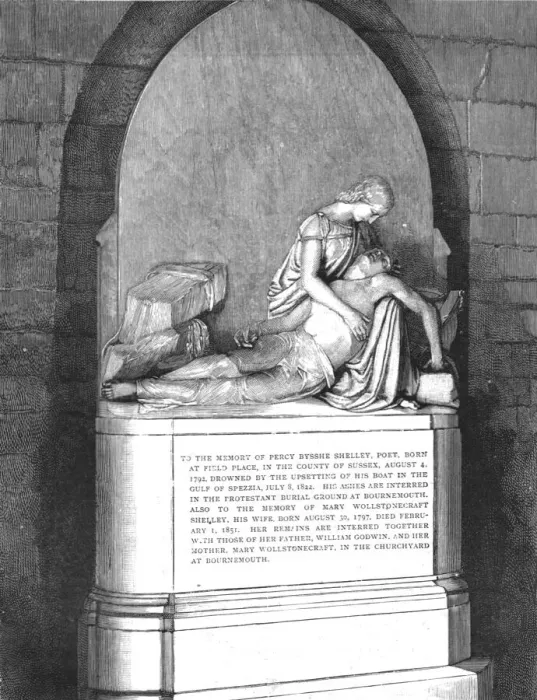 Framed Print : The Shelley Memorial at Christchurch, near Bournemouth, 1890. Creator: Unknown Framed Print : The Shelley Memorial at Christchurch, near Bournemouth, 1890. Creator: Unknown